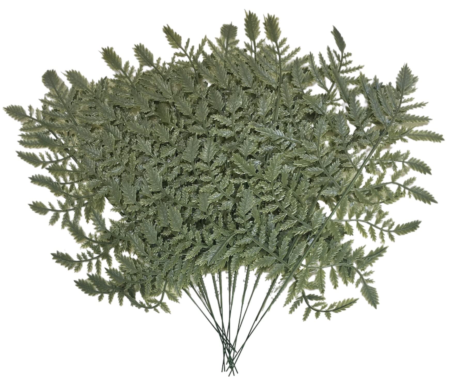 Vinyl Artificial Leather Leaf Fern Stems~ Greenery Stems for Floral Arrangements, Memorial Displays and More | 14