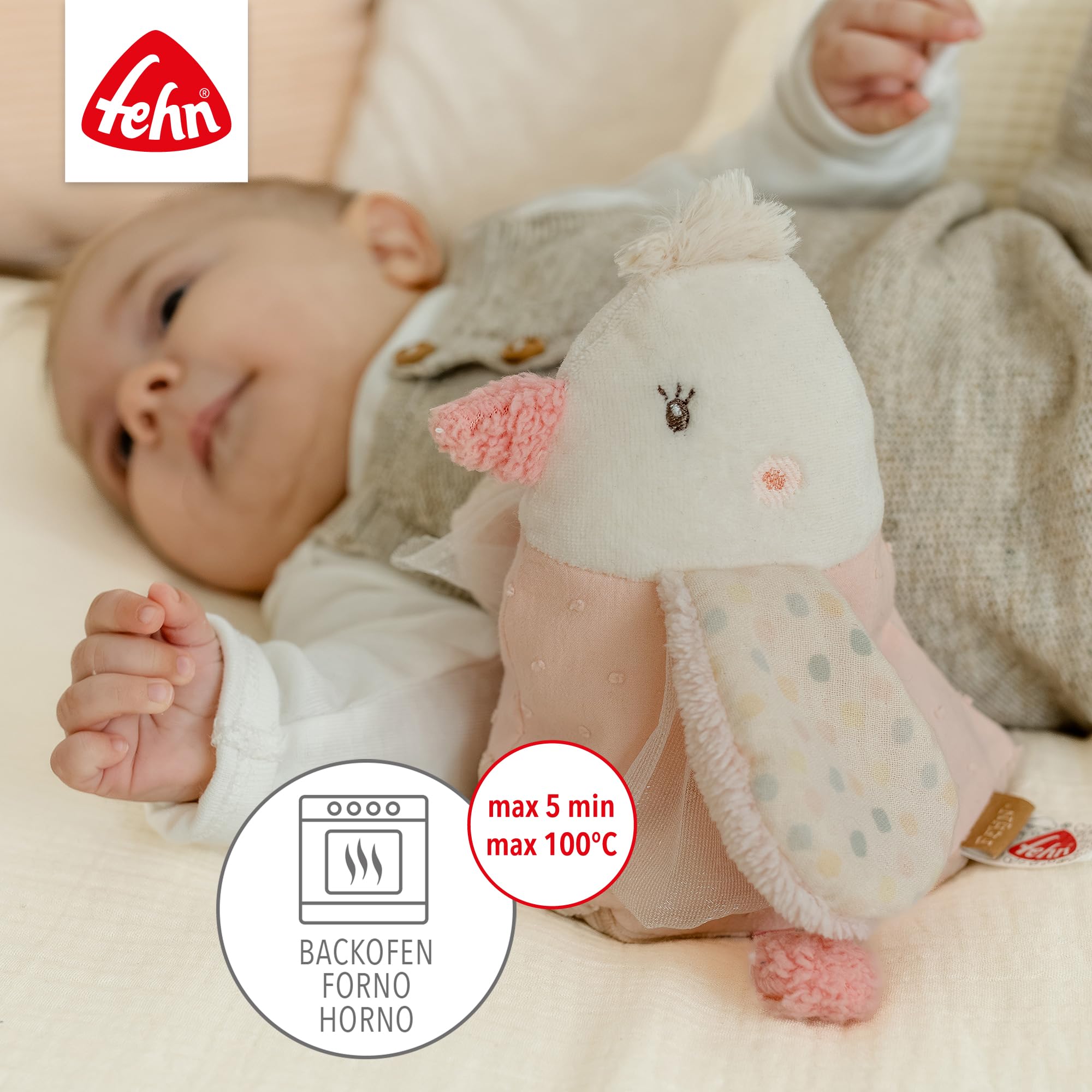 Doudou Balena FehnNATUR - Peluche Ciuccio Cotone Bio Per Neonati 0+ Mesi - 34cm - Foto 5