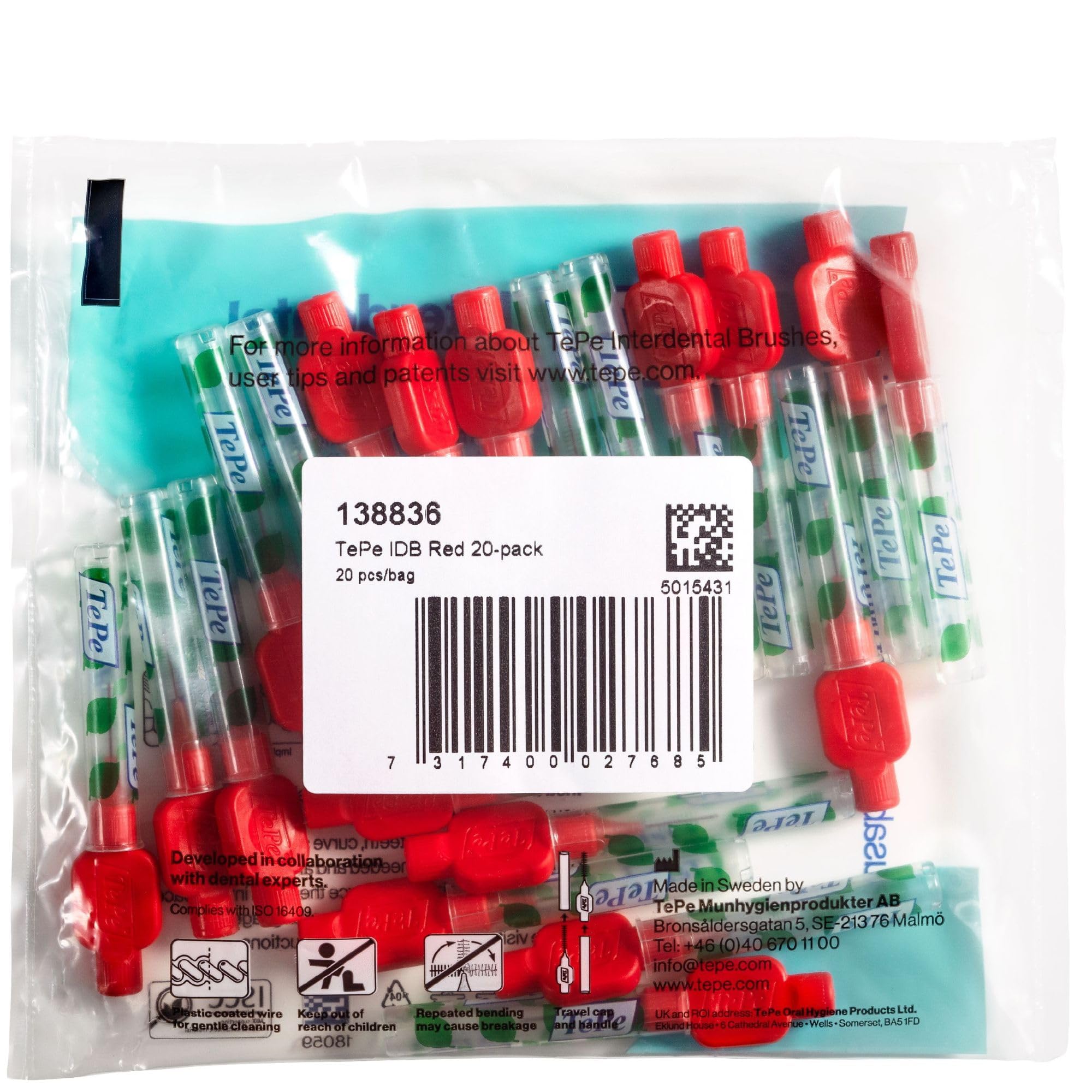 TePe 0,5mm, Kırmızı, 40'li Paket