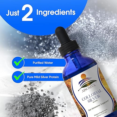 Miniatura 4 de Líquido de plata coloidal con gotero Proteína de plata suave 40 ppm Fórmula pura y limpia de alta absorción, fabricada en Estados Unidos, cumple