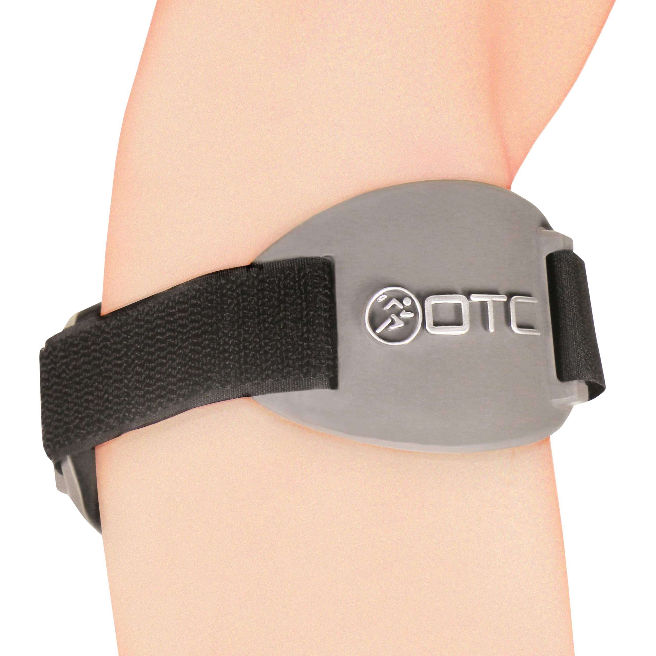 OTC Forearm Compression Strap for Tennis Elbow, Golfers Elbow, Recovery, Graphite Color, Adjustable/Universal