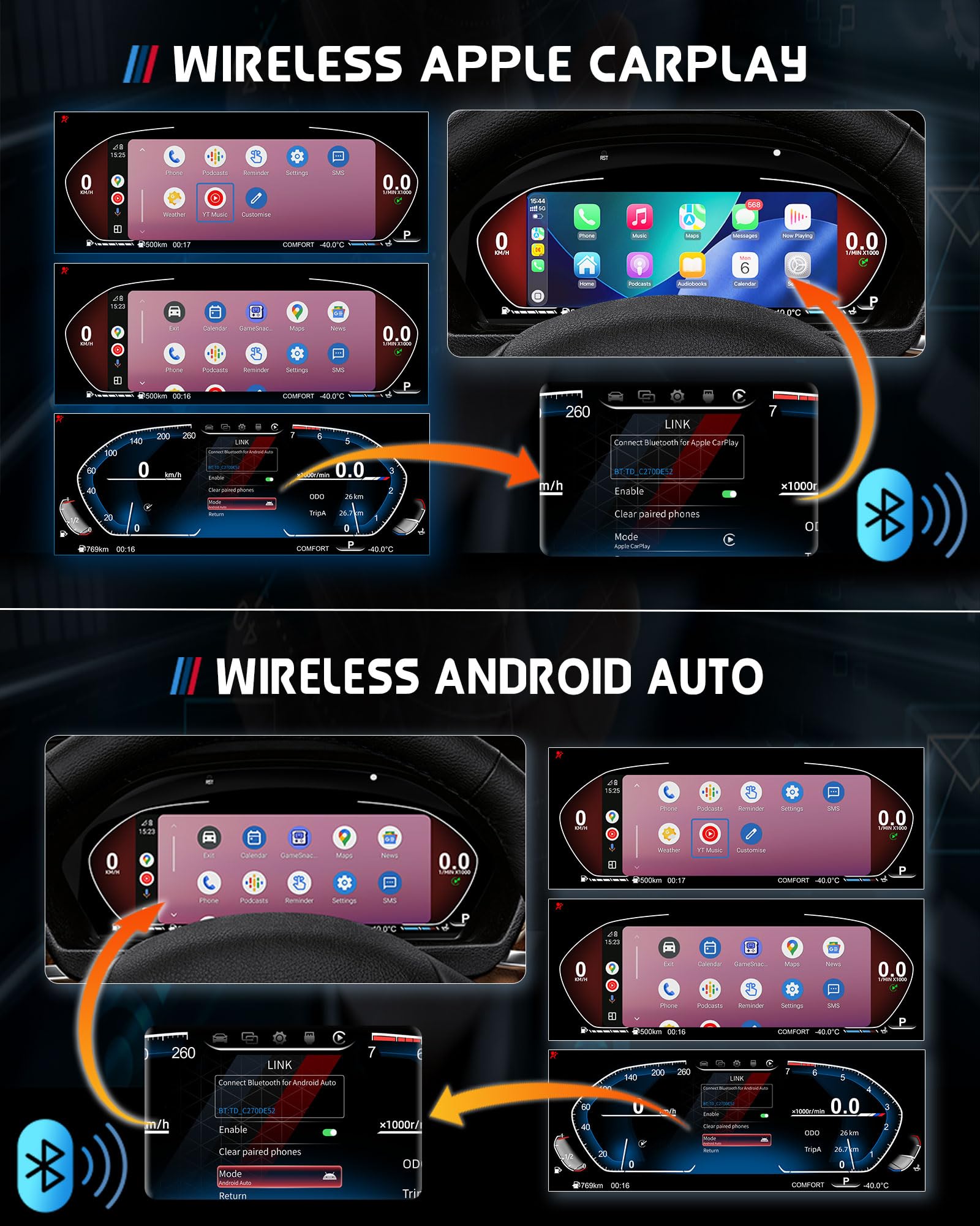 BMW F30 F31 F34 Cuadro Instrumentos Digital LCD 12,3" CarPlay Android Auto