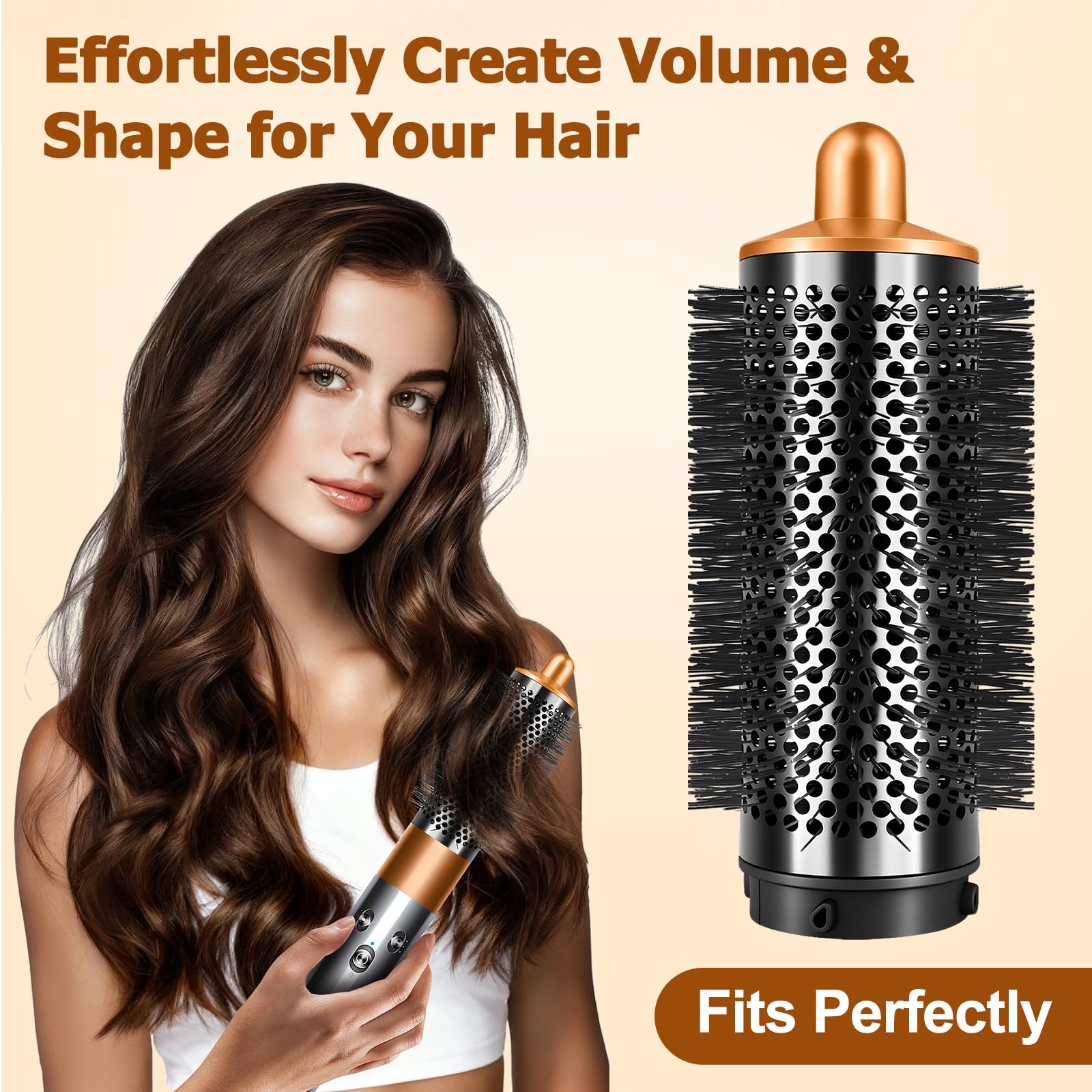 Round Volume Brush for Dyson Airwrap HS01 HS05 Attachment, for