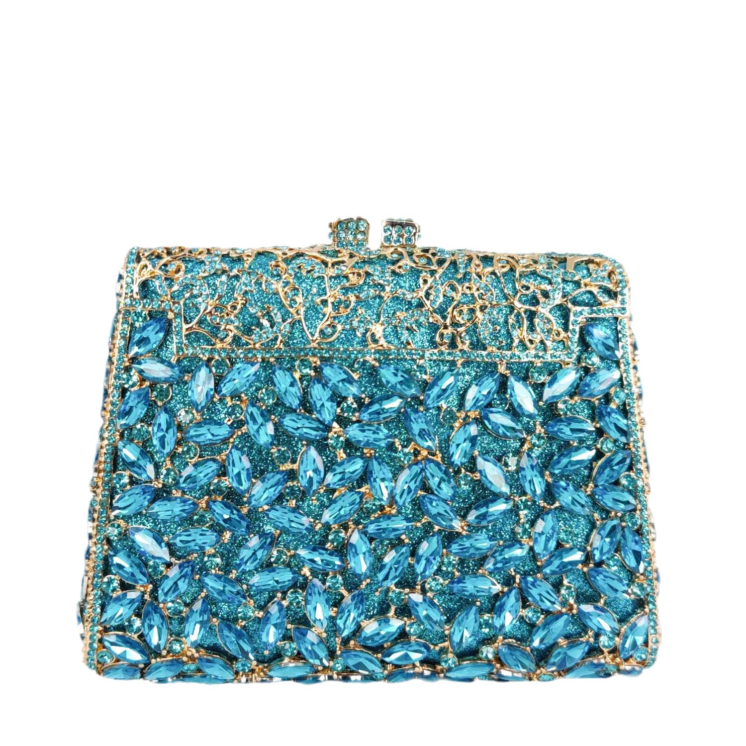 Boutique De FGG Crystal Clutch Purse for Women Formal Evening Handbags Rhinestone Clutch Bag Wedding Party Handbags,Mini