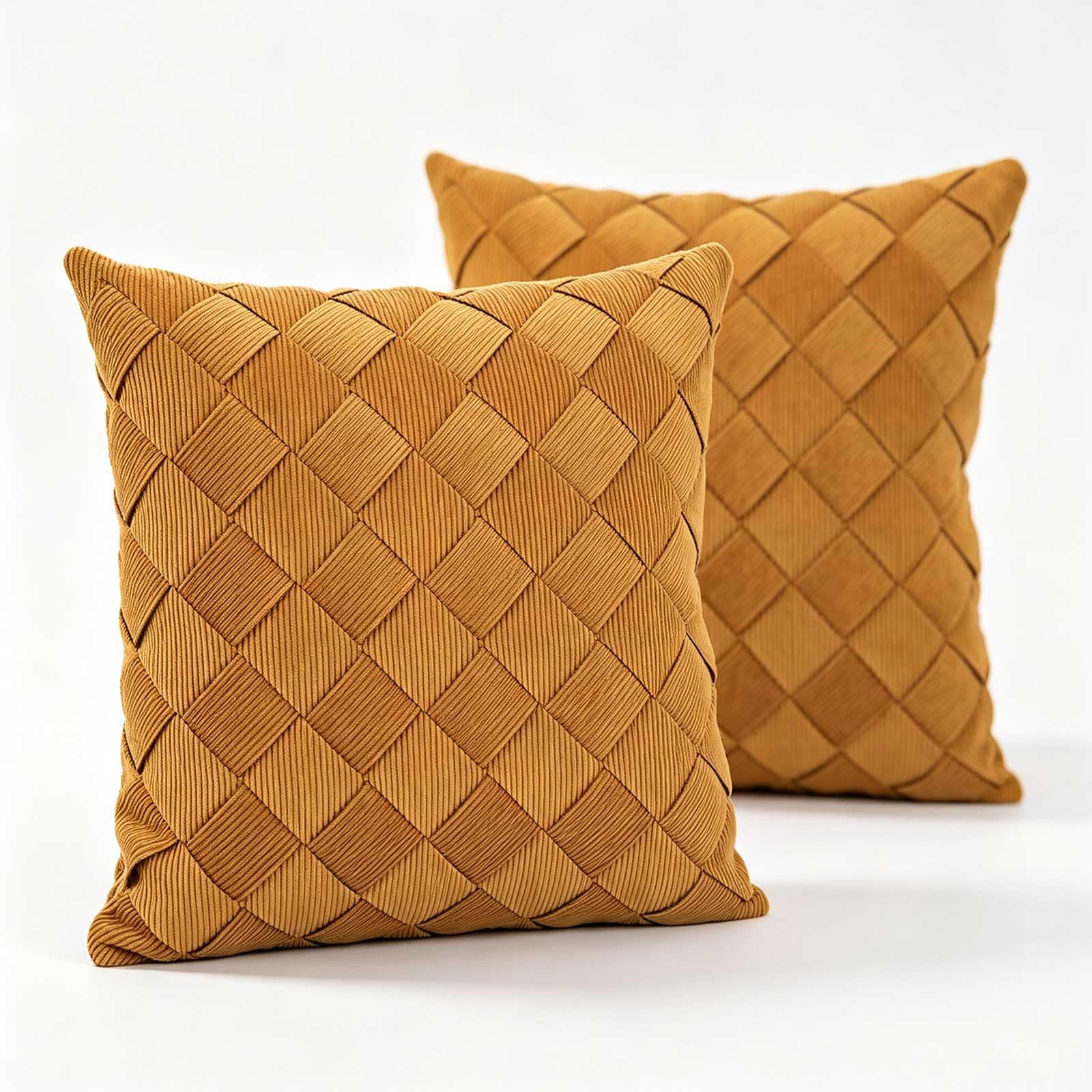AXCTYSFP Corduroy Decorative Throw Pillow Covers Woven Pillowcases