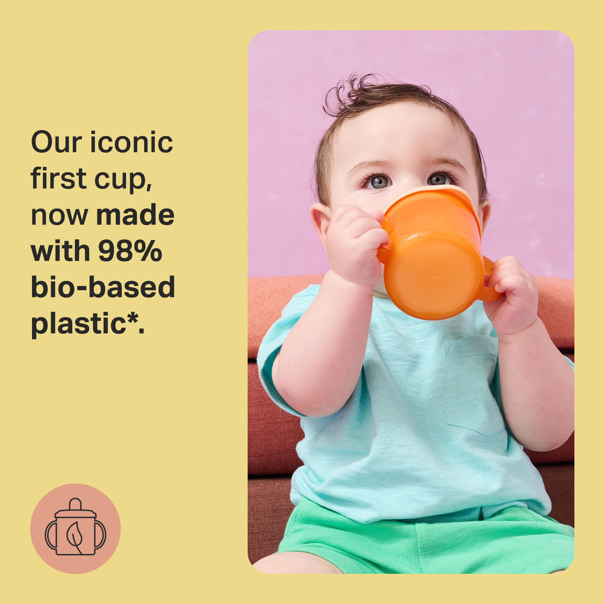 Tommee Tippee First Cup, 190ml, Non-Spill Sippy Cup for Babies 4 Months+ - Image 2