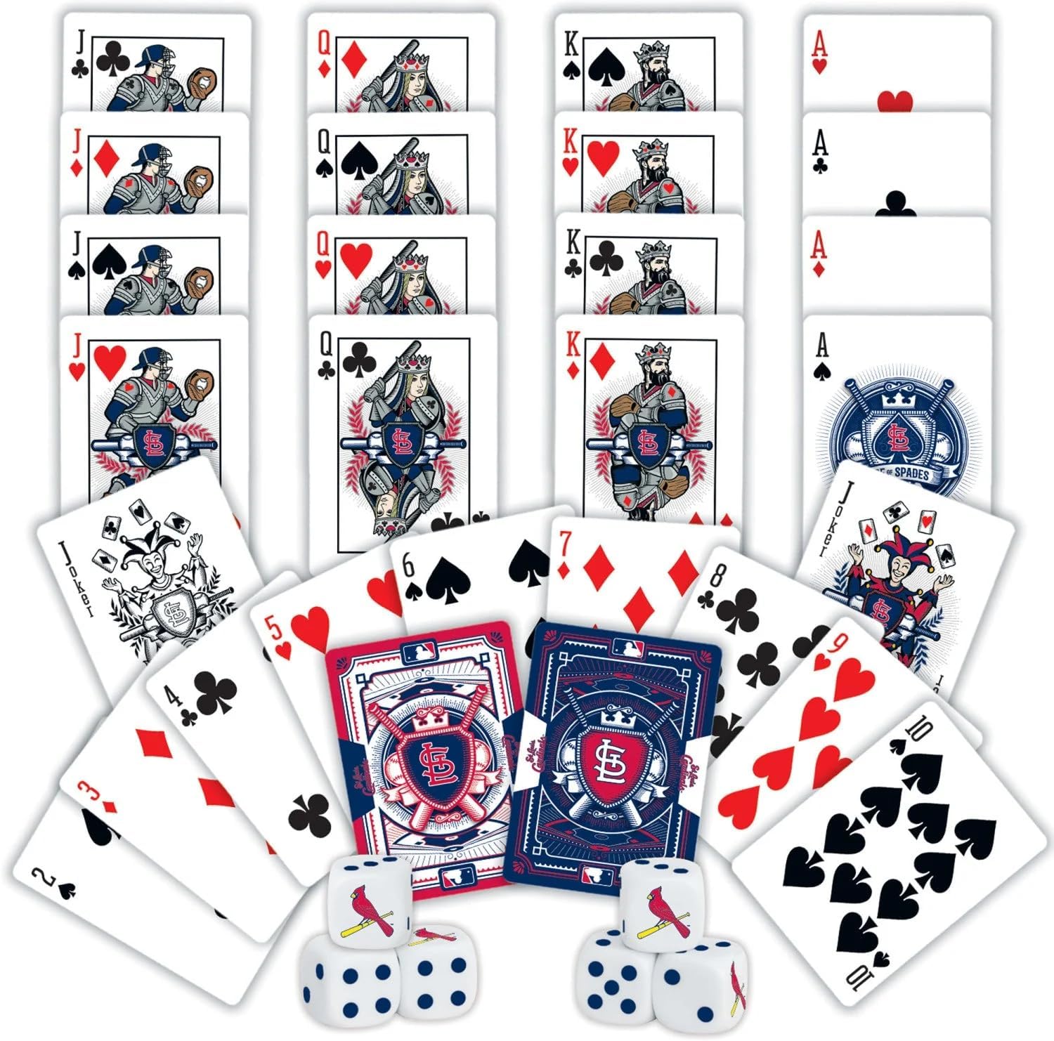 Baby Fanatics Slc3230: St. Louis Cardinals 2-Pack Playing Cards & Dice Set