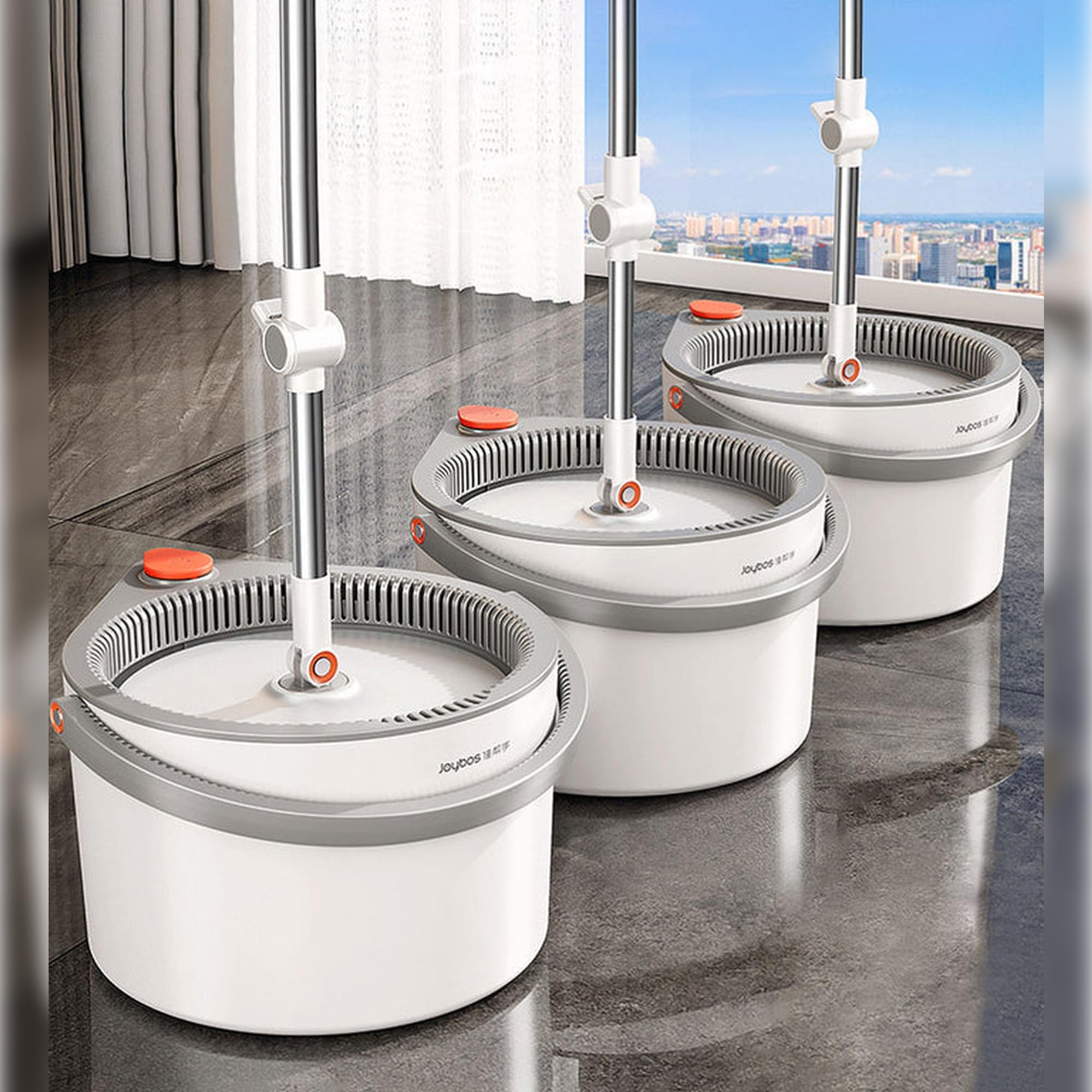 Image secondaire de Balai Serpillière Rotative JOYBOS avec Bac Égouttoir Autonettoyant