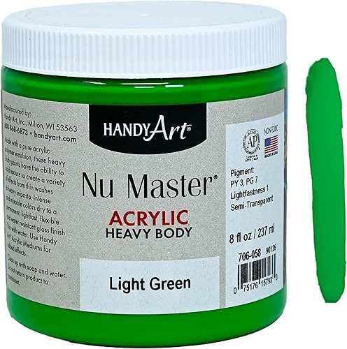 Vista 16 de Handy Art Nu Master - Pintura acrílica de cuerpo pesado, 8 onzas, óxido verde cromado Alizarin Crimson