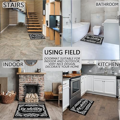 Miniatura 7 de No Soliciting Violators Will Be Sacrificed to The Old Gods Not The New - Felpudo personalizado, divertido tapete de bienvenida antideslizante para