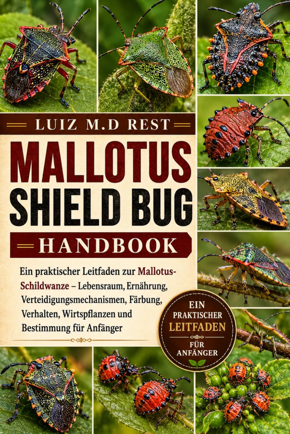 MALLOTUS SHIELD BUG HANDBOOK: Ein praktischer Leitfaden zur Mallotus- Schildwanze – Lebensraum, Ernährung, Verteidigungsmechanismen, Färbung, Verhalten, Wirtspflanzen und Bestimmung für Anfänger