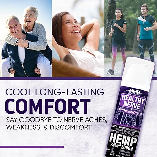 Miniatura 5 de HMP BRANDS Crema de neuropatía para apoyar el dolor nervioso Crema de cáñamo 2000 mg Máxima fuerza alivio para pies, manos, piernas, dedos de los