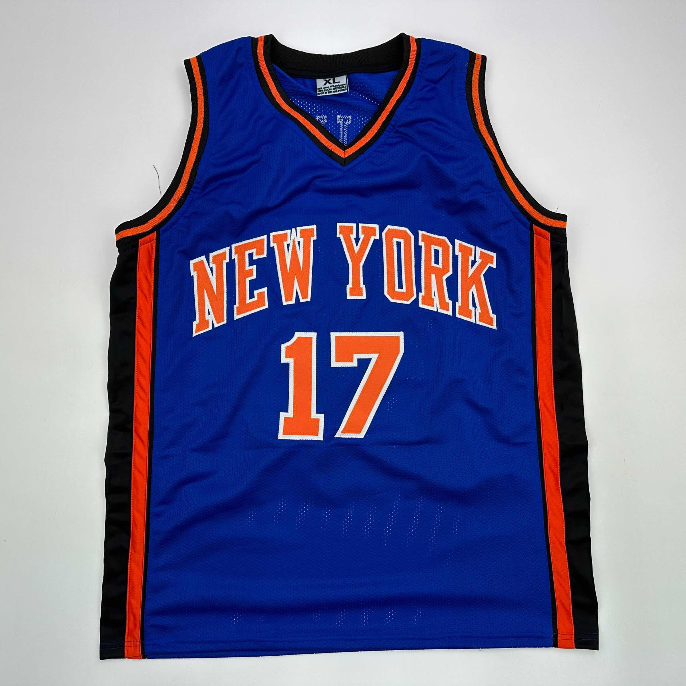 Facsimile Autographed Jeremy Lin New York Blue Reprint Laser Auto