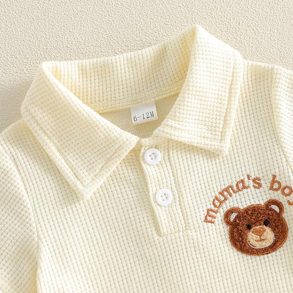 Vêtement Naissance Bébé Garçon Eté Body Ours à Manches Courtes + Short Ensemble 2 Pièces - 5