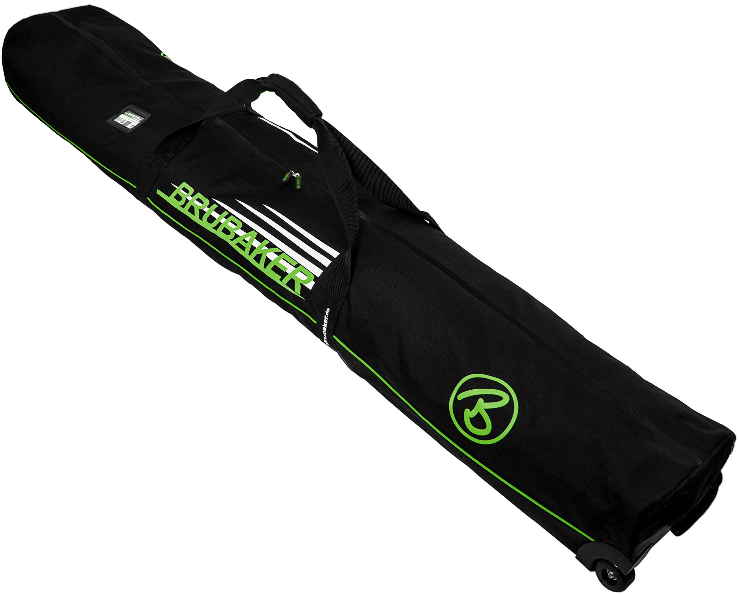 BRUBAKER Skitasche Race Champion - Skisack mit Rollen für 2 Paar Ski und Stöcke - Reißfester Ski Bag 170 cm oder 190 cm