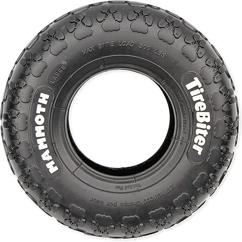 Mammoth TireBiter Originals Juguetes de goma natural para perros Juguetes para perros para juegos interactivos extra largos Juguetes masticables