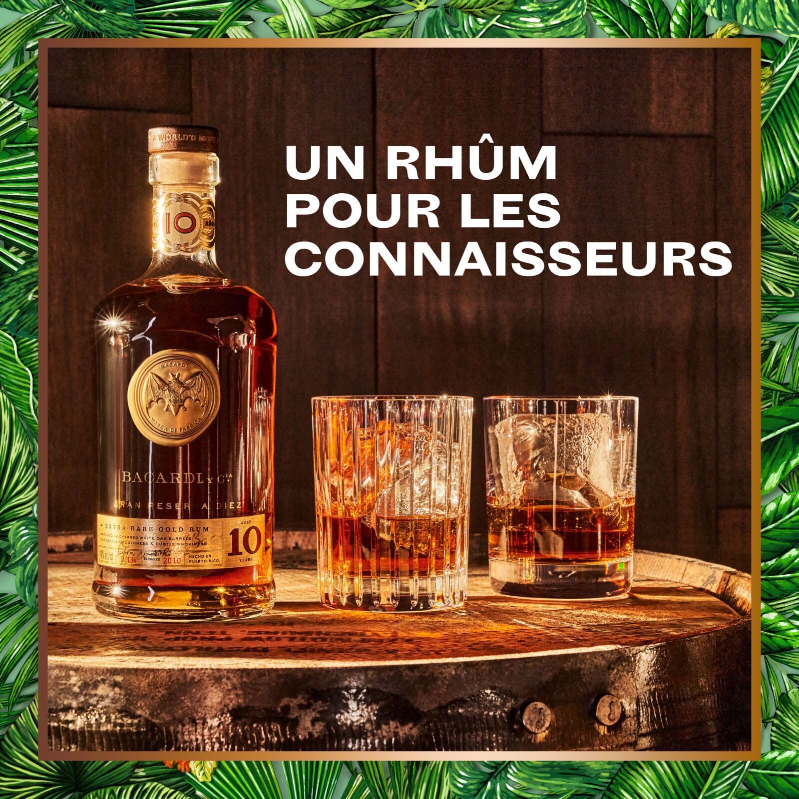 BACARDÍ Gran Reserva 10 Ans Premium Caribbean Rum, 40% vol., 70 cl/700 ml, 10 ans de maturation en fûts de chêne sous le soleil des Caraïbes