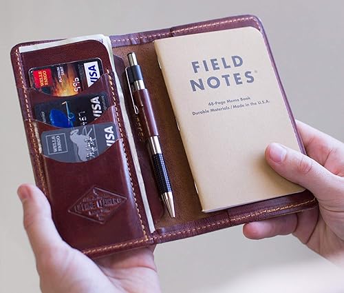 Miniatura 9 de Personalized Leather Field Notes Wallet, Field Notes Cover, Passport Wallet, Handmade in Arizona