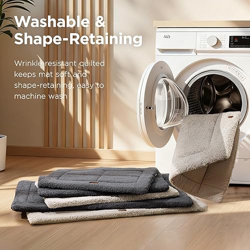 Miniatura 5 de Cama reversible para perros grandes, lavable y antideslizante, alfombra para mascotas, espuma de alta densidad y forro polar suave, para uso en
