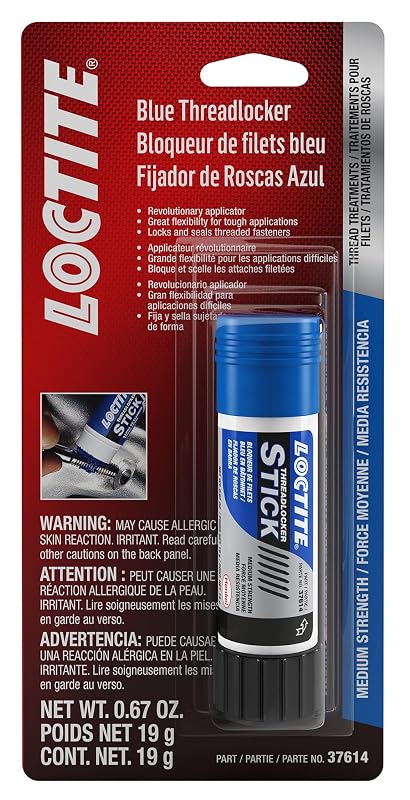 Loctite 504466 Fixador de Roscas Anaeróbico em Bastão, Resistência Média, Azul, 19 g