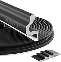 Bantie 40FT Kerf Weather Stripping Door Seal - Upgraded V-Shape Strip for Soundproof Insulation, Windproof Dustproof Protection + 4 Corner Seals