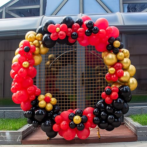 Miniatura 4 de KAWKALSH Kit de arco de globos rojos de 111 piezas de globos de látex de 18, 12 y 5 pulgadas, guirnalda para cumpleaños, baby shower, boda,