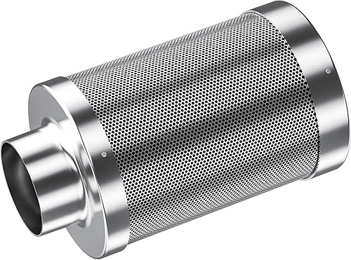 Auertech Filtro de carbono de aire de 6 pulgadas control de olores con filtro de plantas de carbón virgen de Australia con prefiltro brida