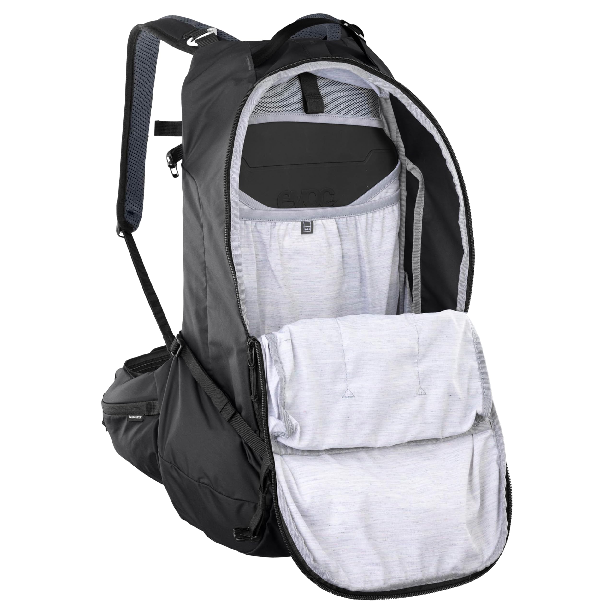 EVOC TRAIL PRO BLACKLINE 26 Sac à dos protecteur (sac à dos léger avec protection dorsale, compartiment pour poche à eau inclus, ajustement optimal)