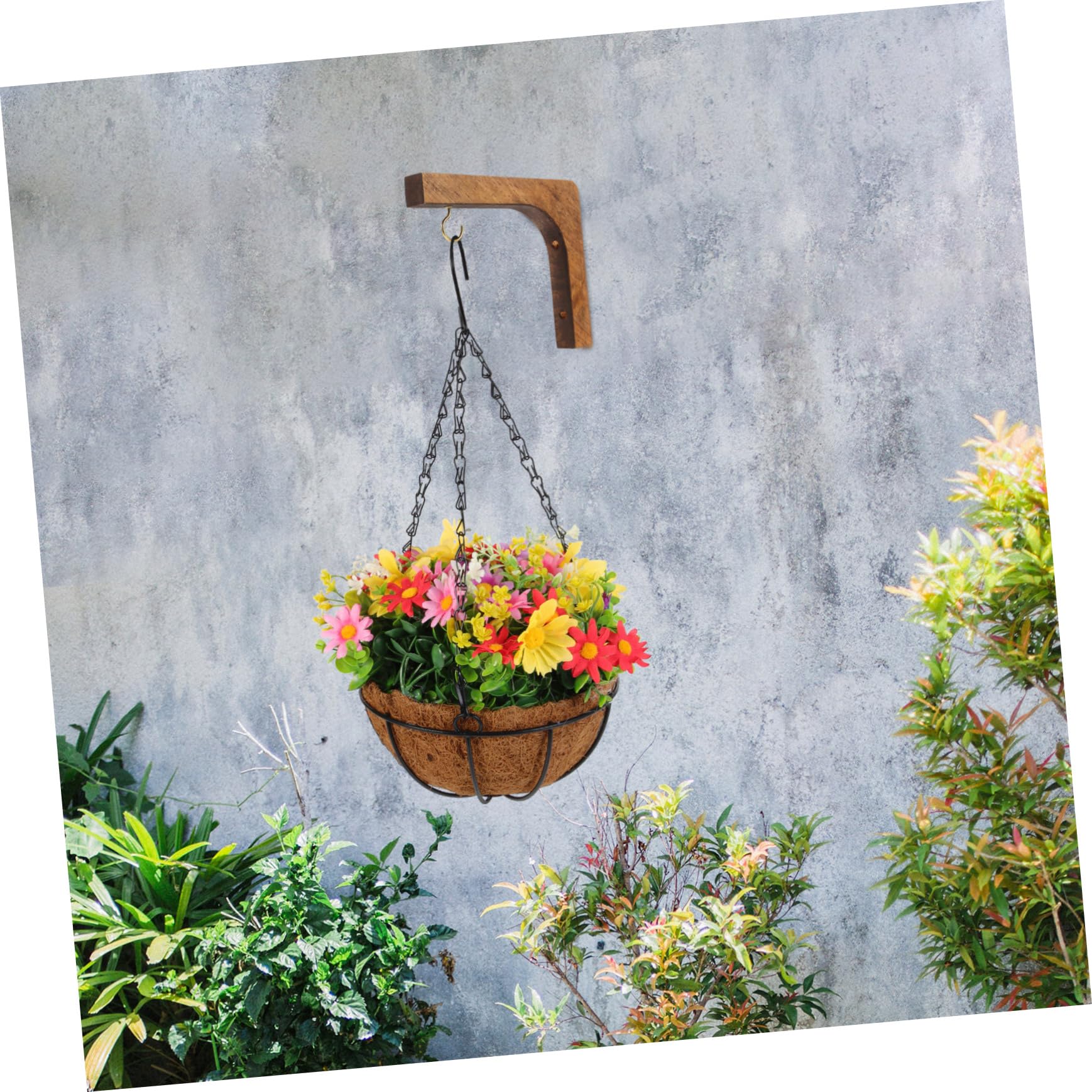 Crochet Mural En Bois Pour Plantes Suspendues - Support L élégant, 15x13 Cm - Pour Balcon, Jardin, Salon - Installation Facile
