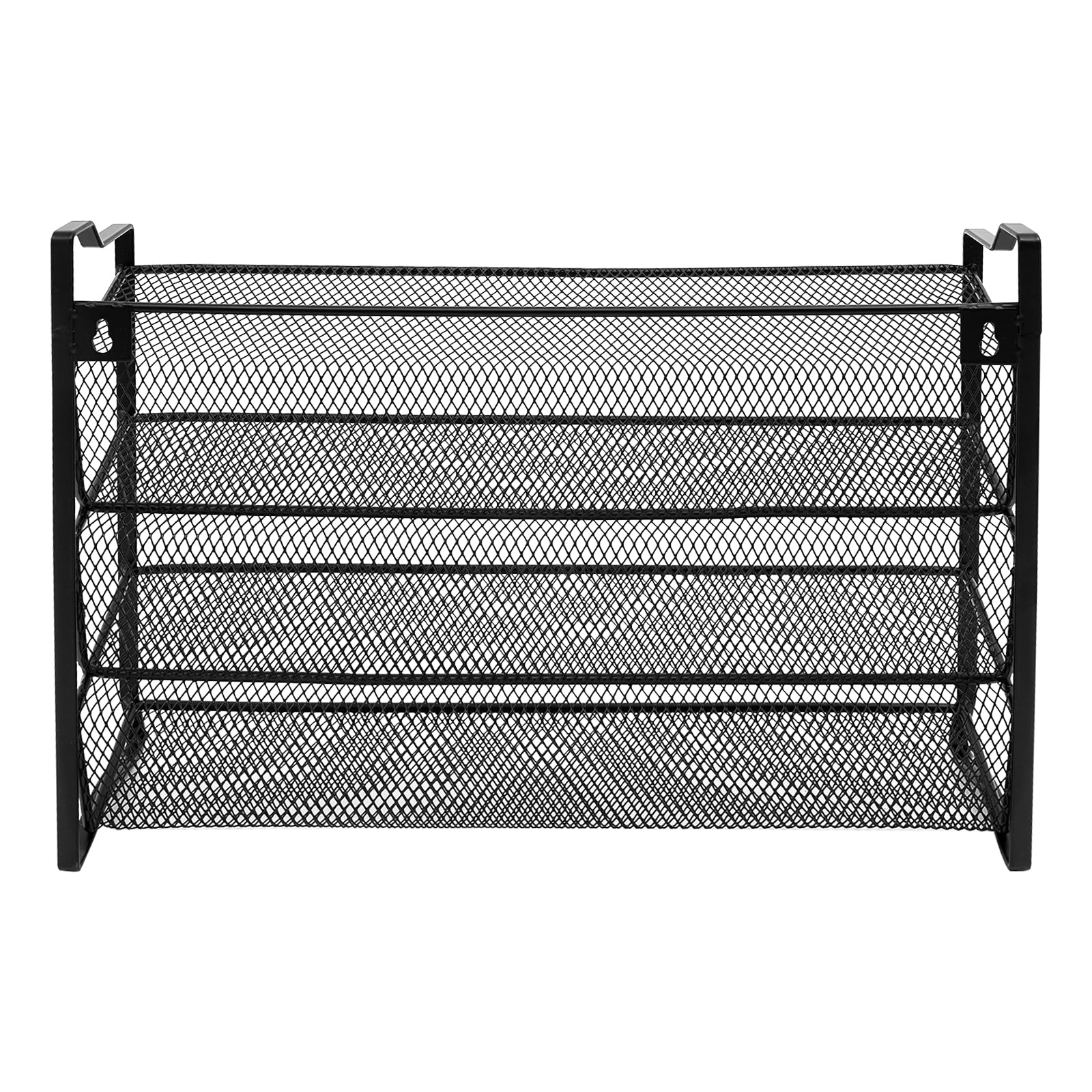 Portaspezie a 4 ripiani con 28 barattoli vuoti in vetro e 180 etichette per spezie, per cucina, armadio, dispensa, armadio, 34,5 x 10 x 23,5 cm, nero