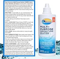 Vista 8 de Clear Conscience - Solución para lentes de contacto libre de crueldad de 12 onzas, limpiador multiusos y cuidado isotónico estéril de los contactos