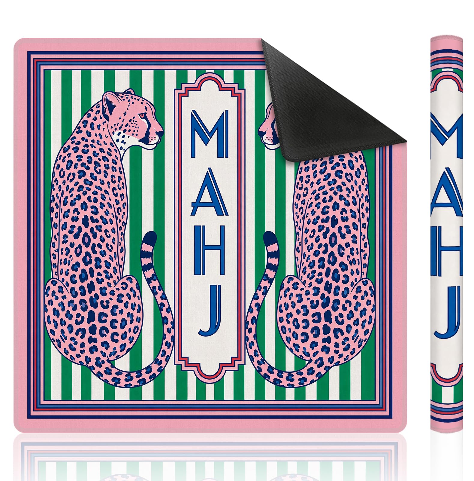 HSPD Mahjong Tapis en caoutchouc antidérapant et réduction du bruit multi-usages 025