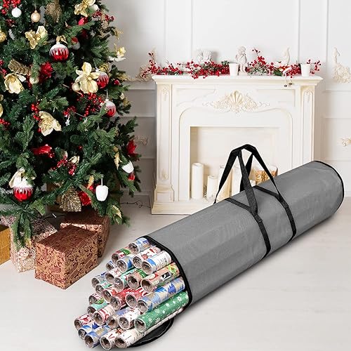Miniatura 3 de ProPik Bolsa de almacenamiento de papel de regalo  Organizador de papel de regalo  Paquete de 2 almacenar hasta 48 rollos de 40 pulgadas de largo