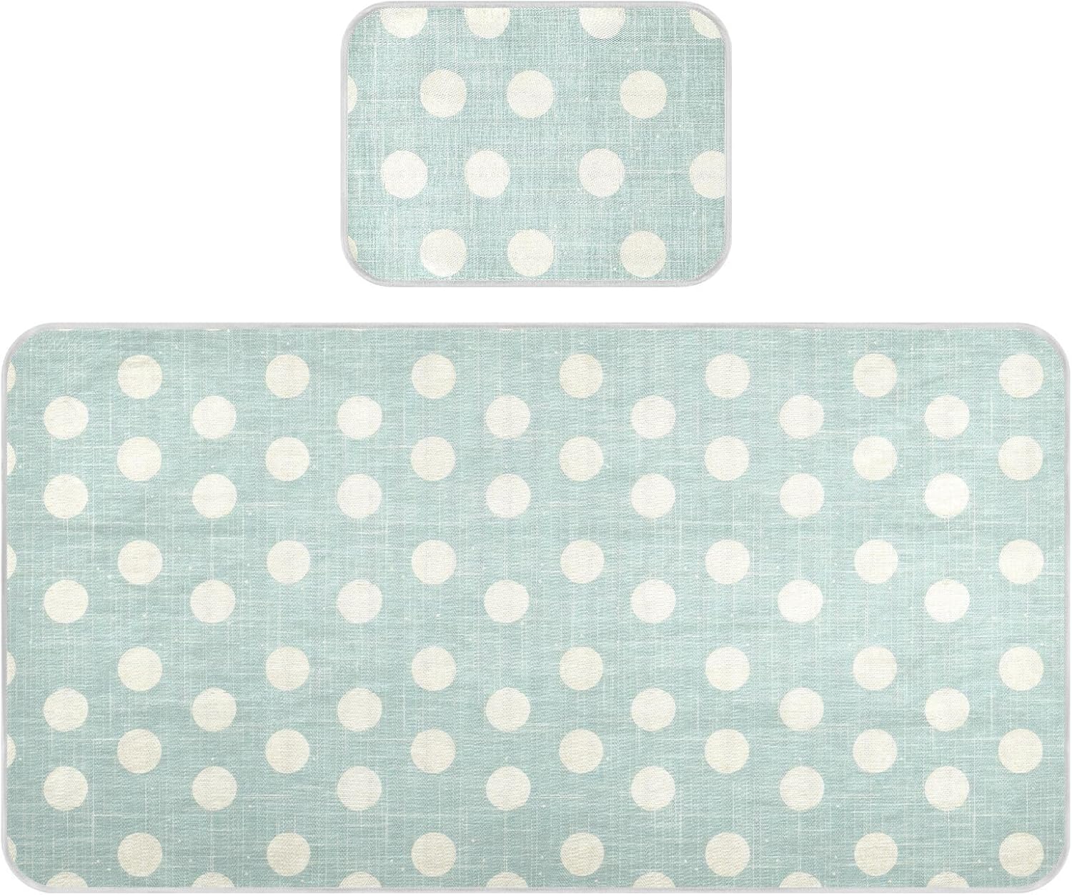 Dots Green Cooling Baby Bassinet Mattress 28" x 52" Reusable Bed pad for Baby&Toddler