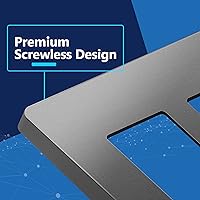 Vista 261 de LIDER LSWP-32M-W10P Placa sin tornillos acabado mate para interruptor, tamaño mediano de 2 segmentos de 4.88 x 4.92", policarbonato termoplástico