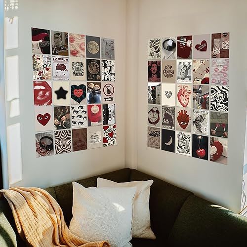 Miniatura 4 de 50 piezas de decoración de habitación para chicas del centro de la ciudad estética, kit de collage de pared Y2k con imágenes estéticas, carteles de