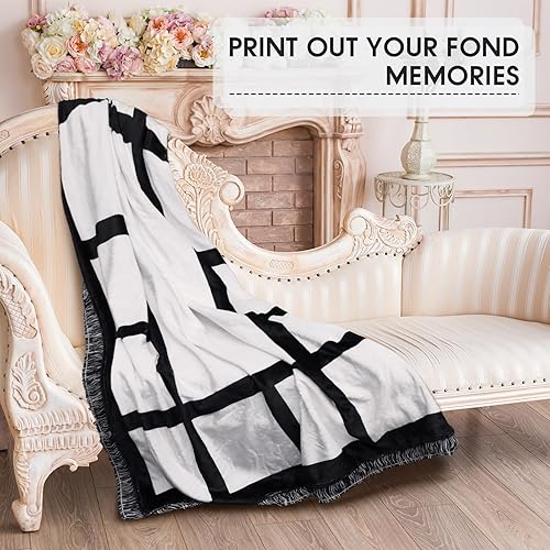 Miniatura 5 de Kinlop 3 mantas de sublimación de 40 x 60 pulgadas con mantas imprimibles de sublimación para bebé para prensa de calor con borlas, manta mullida
