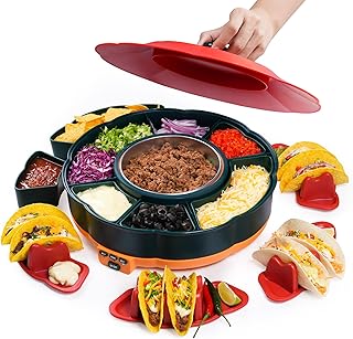 Taco Tuesday Kit - Taco Bar Serving Set for a Party with 33oz Heated Pot...
