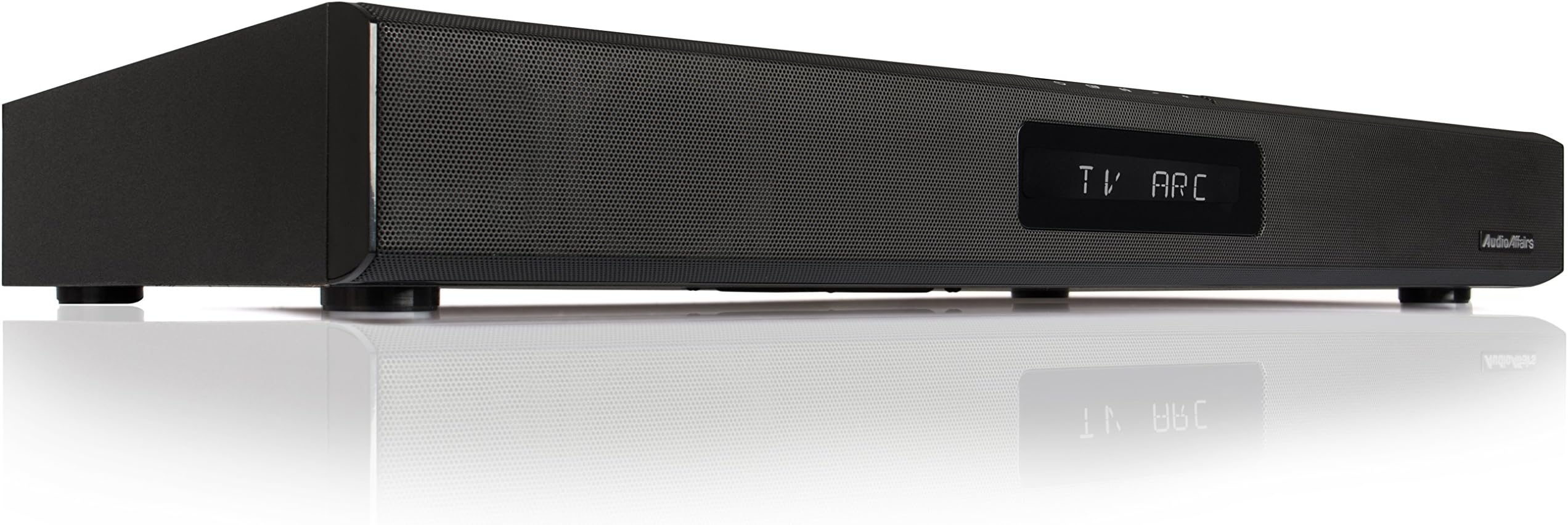 AudioAffairs TV Soundbar System with PLL FM Radio – Integrated Subwoofer Perfect for Home Cinema – Bluetooth 3.0 – Remote Control & Radio Alarm Clock