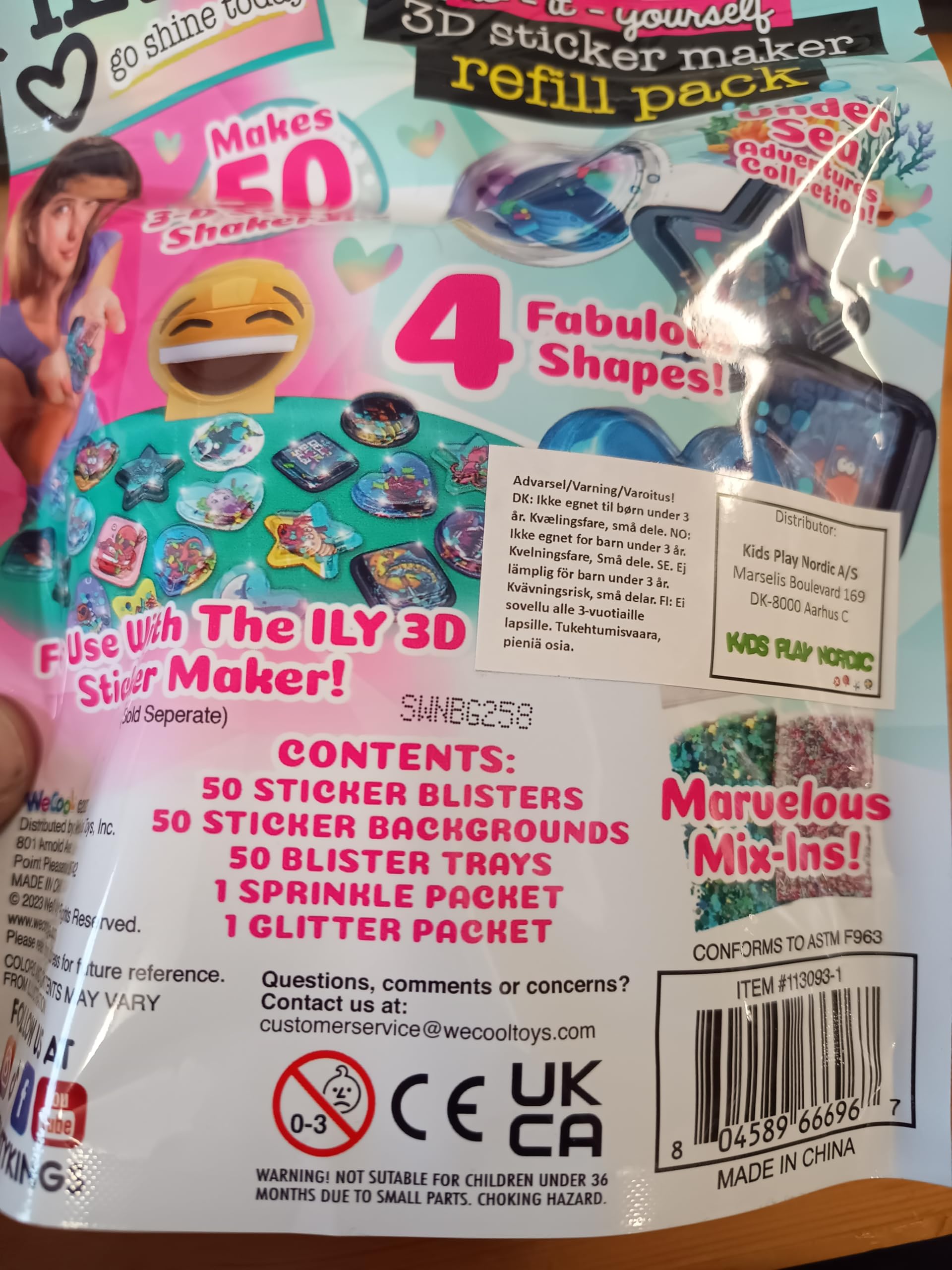 3D Sticker Refills - Undersea Adventure