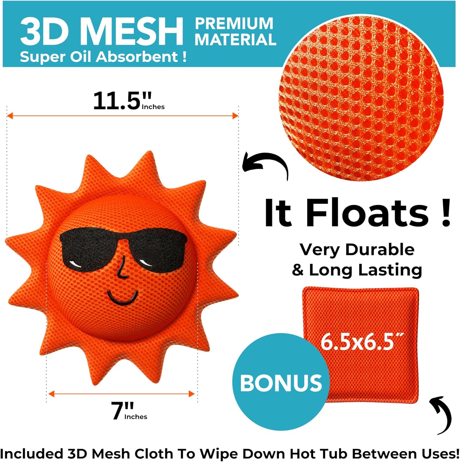 Hot Tub Scum Absorber 2 Pack + 100 Pack 6in1 Test Strips