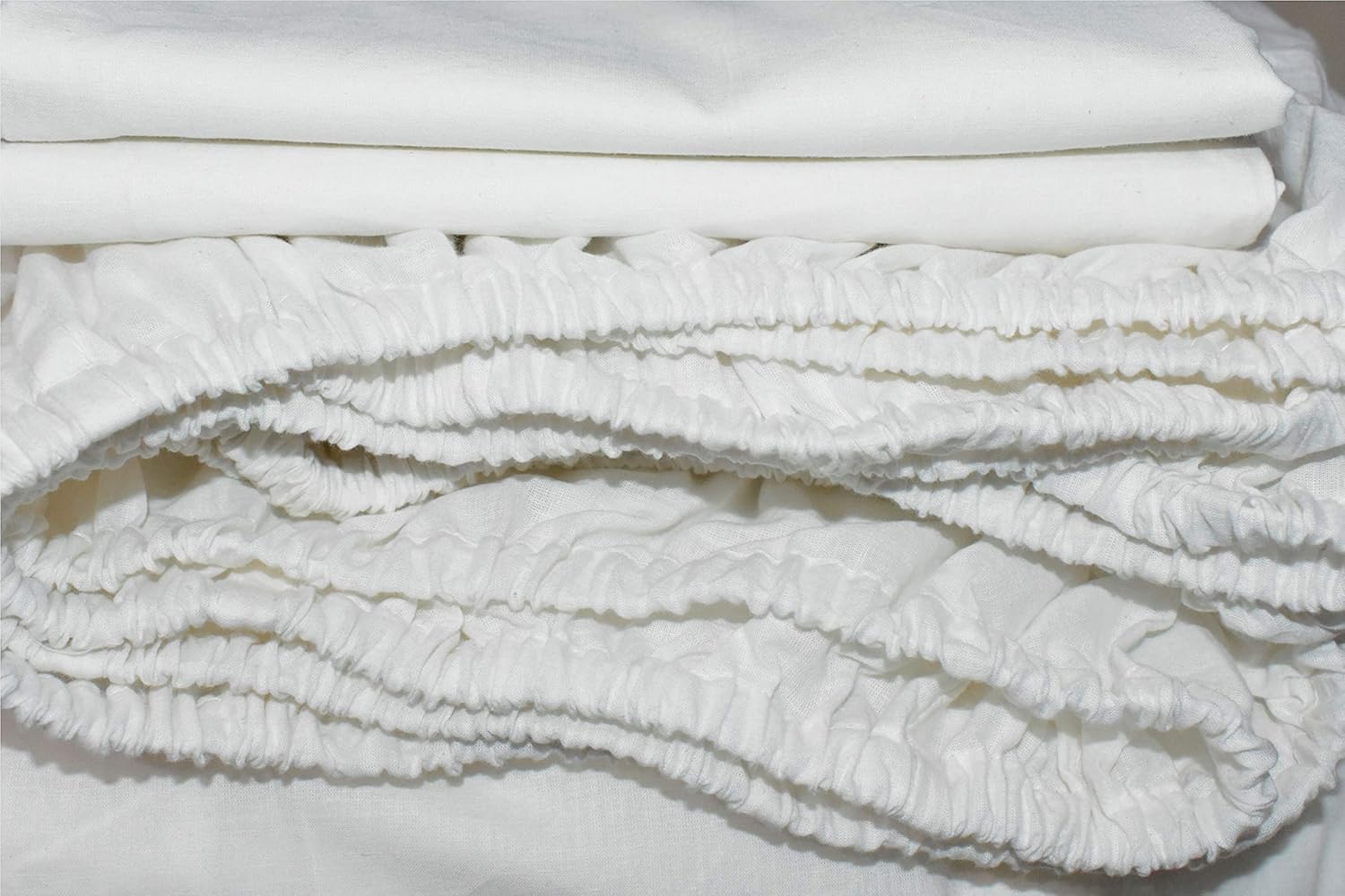 100% Cotton White Fitted sheet 8" deep elastic pocket, Soft Comfortable Twin Queen King Size Mattress Protector with or without Pillows (King(78 x 80 x 8 inches), With Two Pillowcovers)