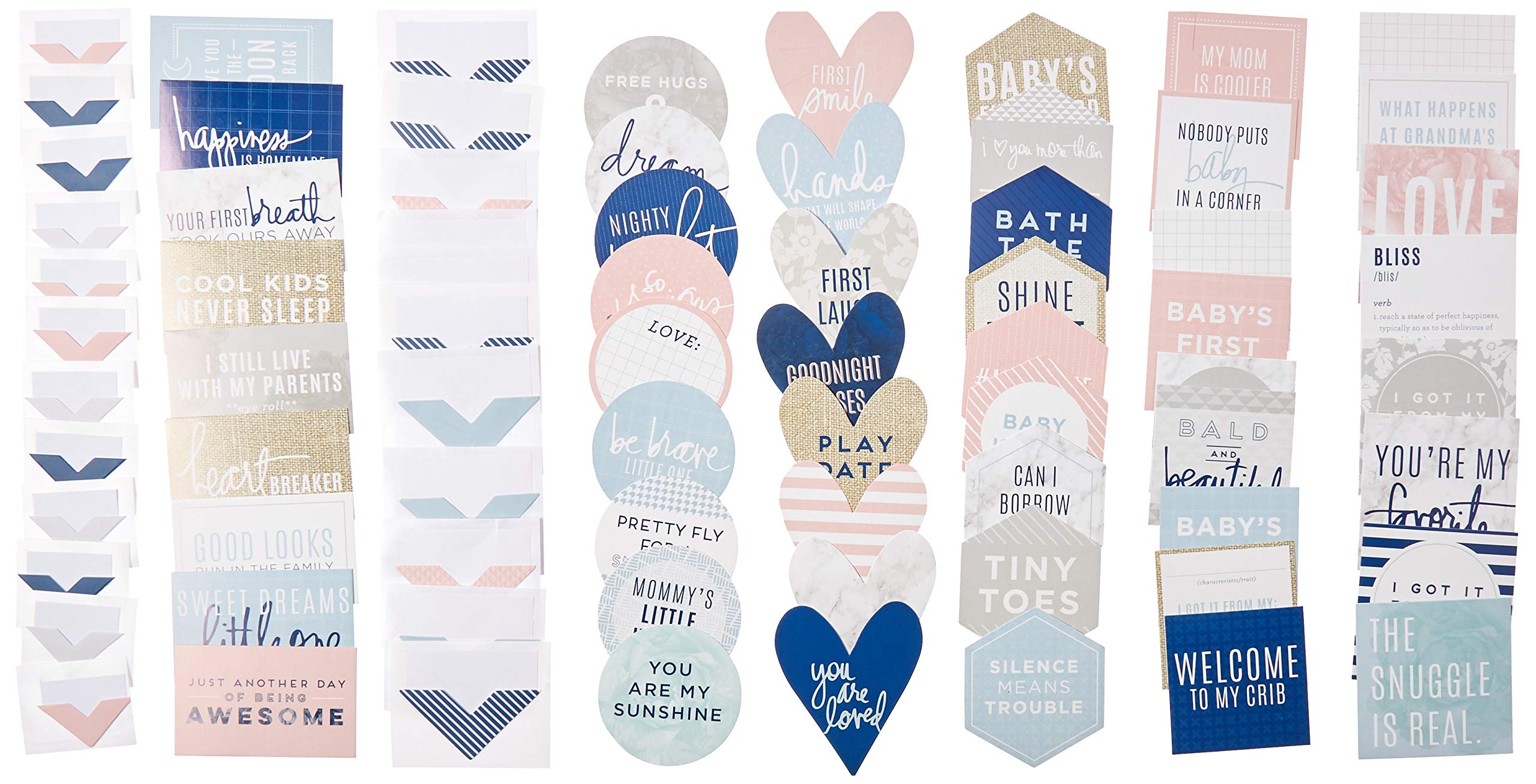 Heidi Swapp Deck of Days Storyline-Baby (76 Pieces), Multicolor