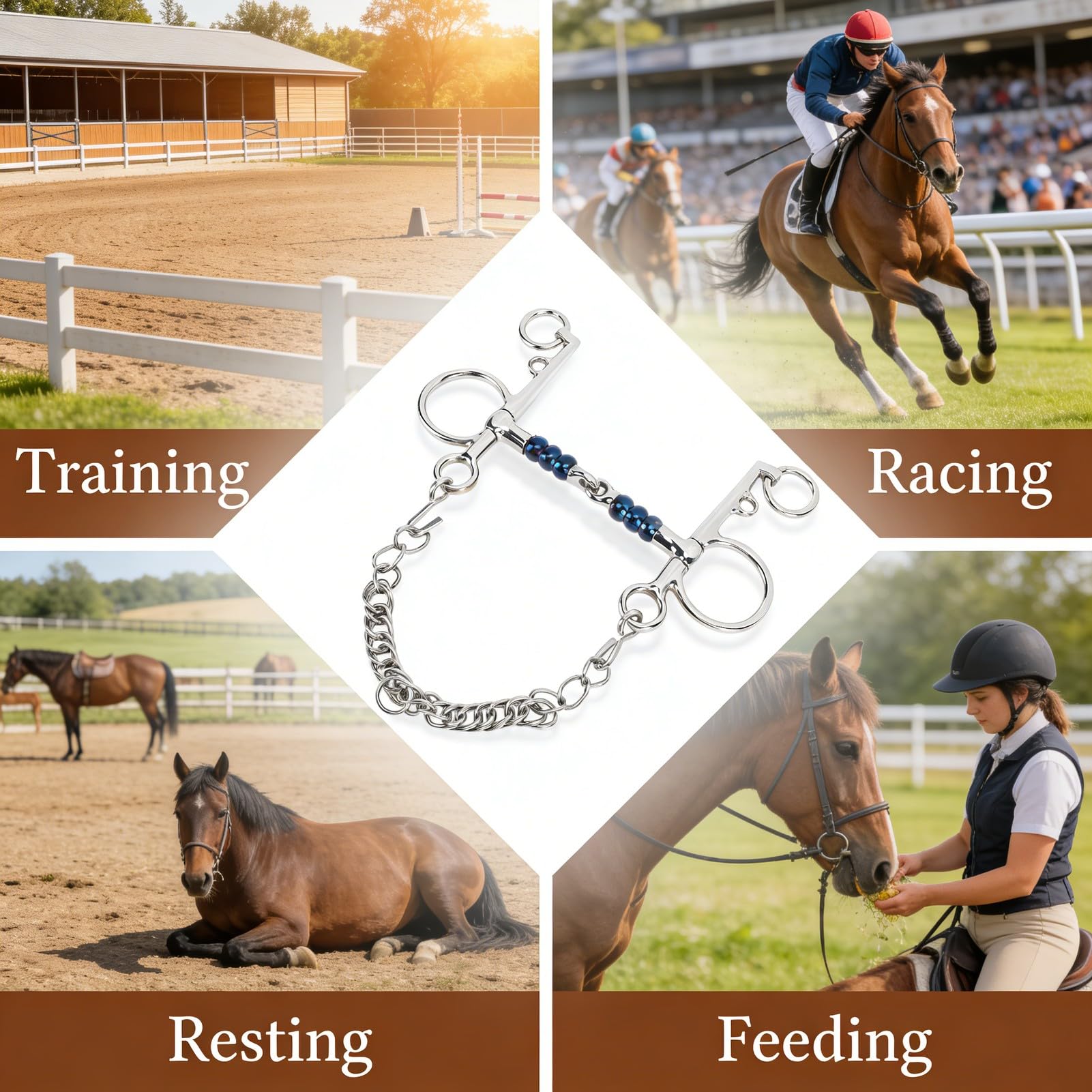 Mors pour Cheval Acier Inoxydable 125mm, Mors Pelham de Dressage, Équipement Équestre Résistant - Haute Solidité, Conception Anti - Morsure, Contrôle Optimal en Compétition