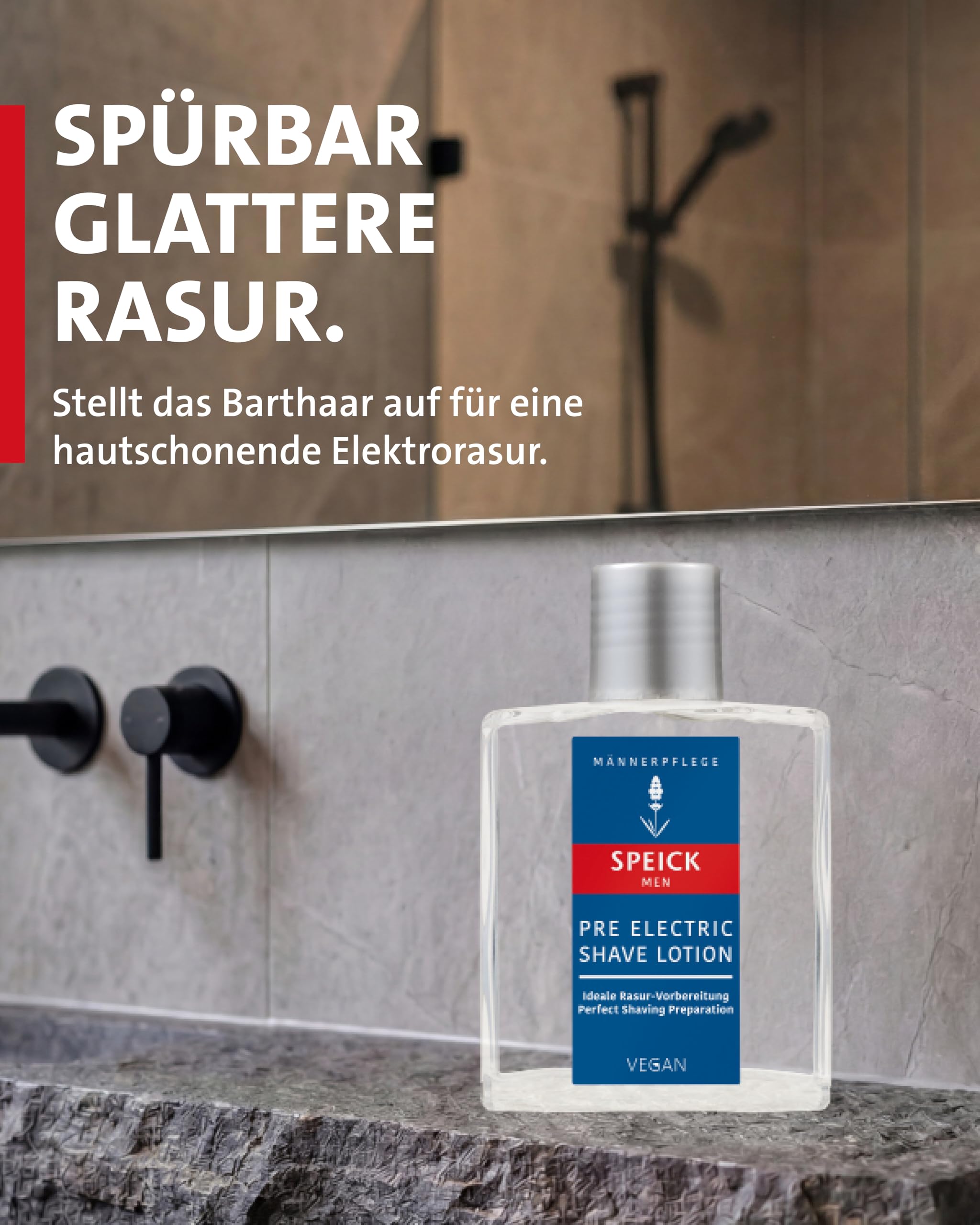 Speick Men Pre Electric Shave Lotion – Hautschonende Vorbereitung für Elektrorasur, 5x100 ml