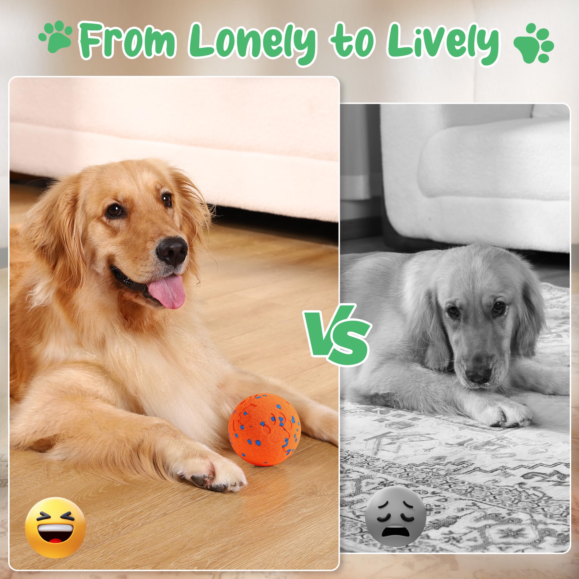 Juguetes interactivos inteligentes para perros, bola vibratoria para perros, juguetes masticables para perros, bolas para perros, carcasa a prueba de masticación, movimiento automático