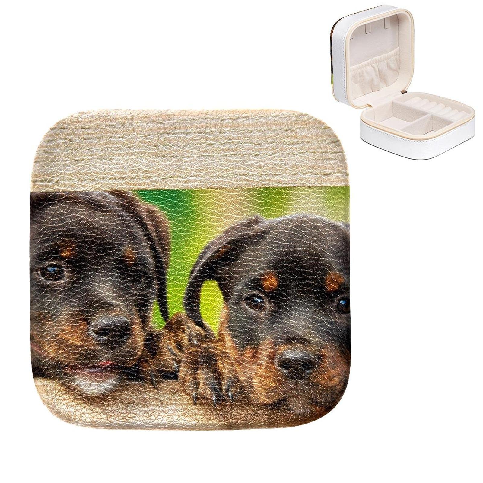 Boîte à bijoux pour fille motif chiot pour un rangement de voyage chic