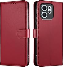 Case for Oppo Reno 14F 14F (5G/4G) / Oppo Reno 14 FS (5G/4G), High Quality PU Leather Flip Case Cover [Wallet with RFID Protection] – Red