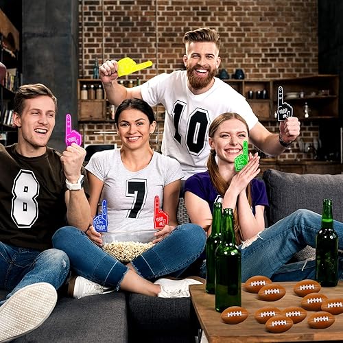 Miniatura 6 de 60 piezas de recuerdos de fiesta de fútbol, 30 unidades de dedos de espuma para fanáticos de los deportes #1 y 30 piezas de mini pelota de fútbol