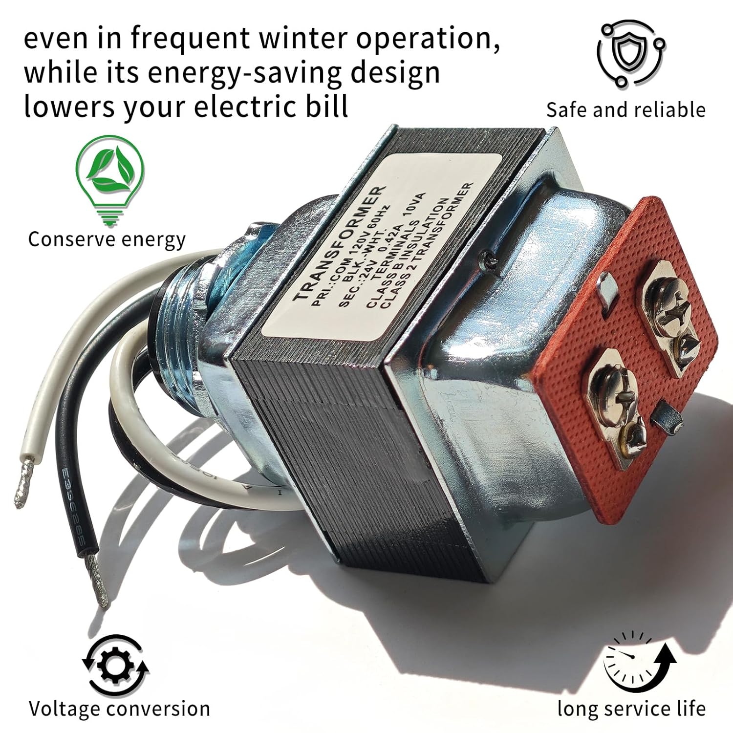 4010 Transformer Replacement for Aprilaire 400/550/550A/558/560/560A/568/600 Humidifiers, 110V to 24V 10VA Transformer Compatible with GP-LT240V420T, Humidifier Controller Power Part